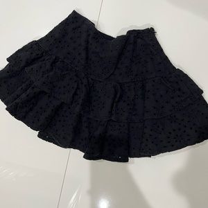 Katie J NYC black eyelet skirt with zipper